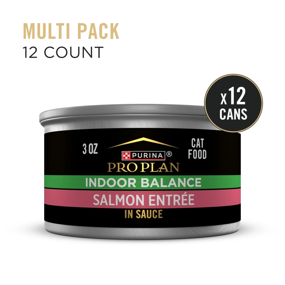 Purina Pro Plan Indoor Balance, Grilled Salmon Entree in Sauce, Wet Cat Food, 3 oz Cans, 12 Pack - Image 5