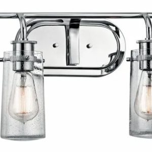 Braelyn - Four Light Bath Light,  Chrome Finish with Clear Seedy Glass