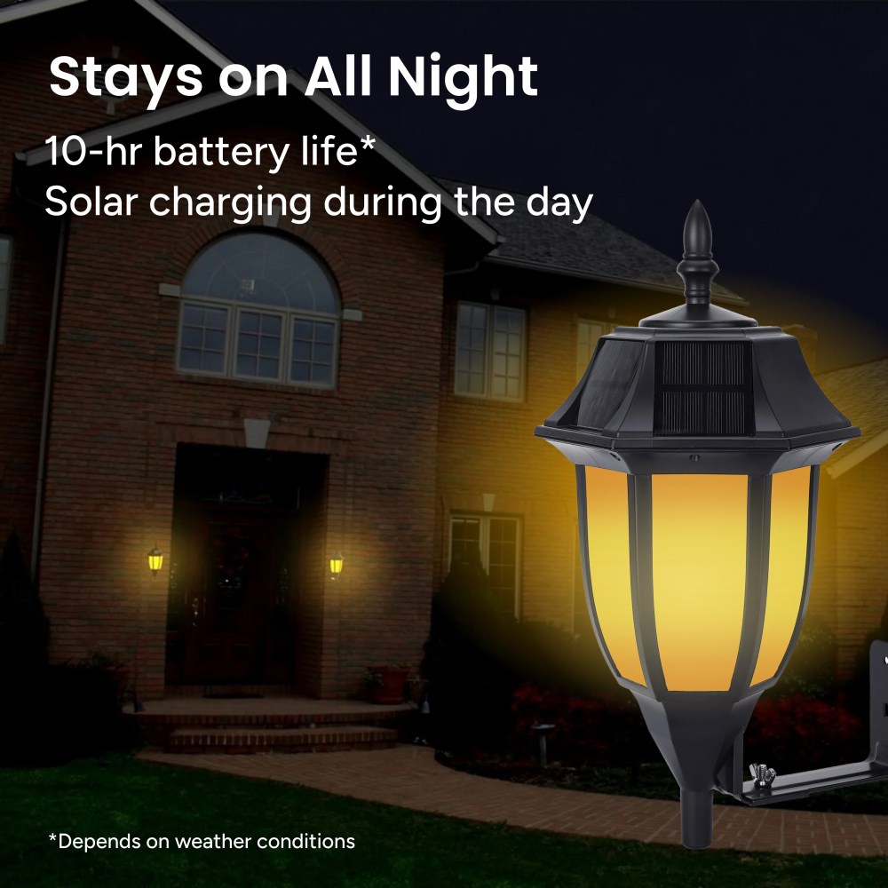 Techko Solar Wall or Pillar Light-Amber or White Light - Image 10