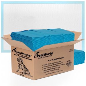 PetsWorld 300 Count Puppy Pads for Small Pets,  23 in x 36 in,  Leak-Proof,  Value Pack