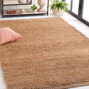 SAFAVIEH Natural Fiber Bryon Braided Jute Area Rug, Natural, 6" x 9"
