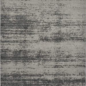Unique Loom Indoor Rectangular Solid Print Modern Area Rugs Dark Gray/Black, 7" 0 x 10" 0