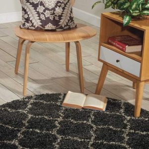 Nourison Amore Moroccan Charcoal 3'11" x ROUND Area Rug, (4 Round)