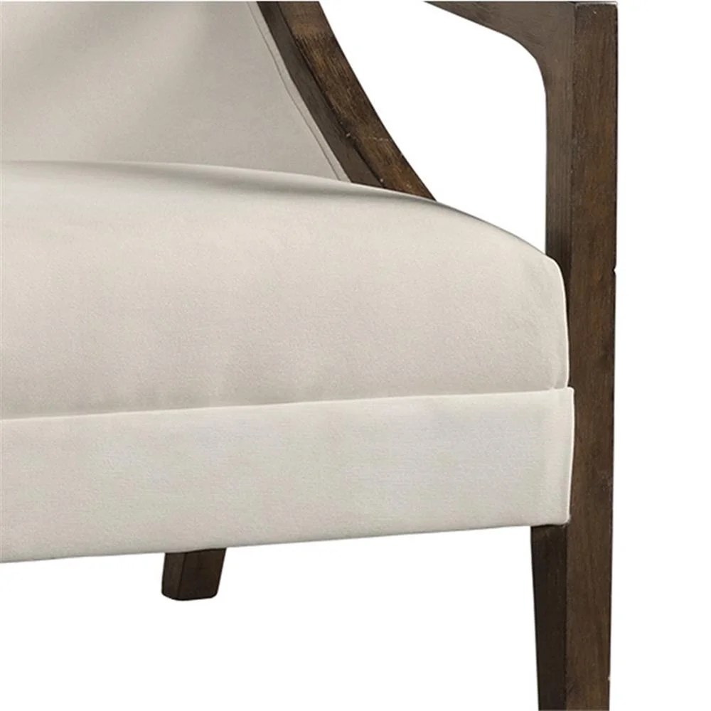 Picket House Furnishings Dayna Beige Accent Chair with Brown Frame - Image 3