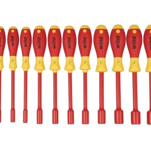 Wiha 32296 11-Piece 1000-Volt Insulated Nut Driver Set,Inch