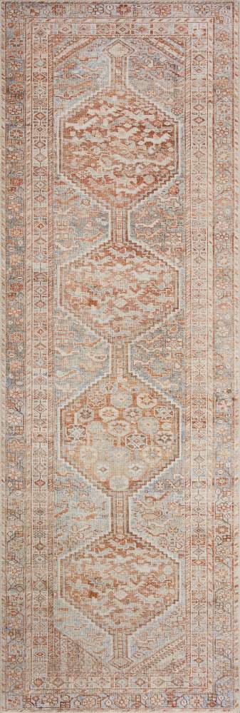 Chris Loves Julia x Loloi Jules Tangerine/Mist 5"-0" x 7"-6" Area Rug - Image 5