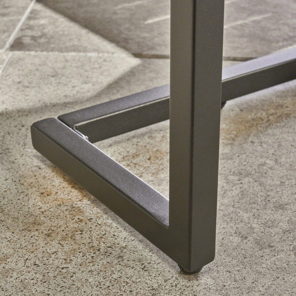 Noble House Brycen Acacia Wood and Iron Bench, Teak/Black Metal - Image 5