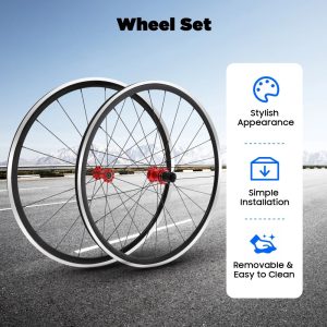 700C Road Bike Wheels Front&Rear Clincher Rim Brake 7/8/9/10/11 Speed Bike Wheel for Most Road Bikes