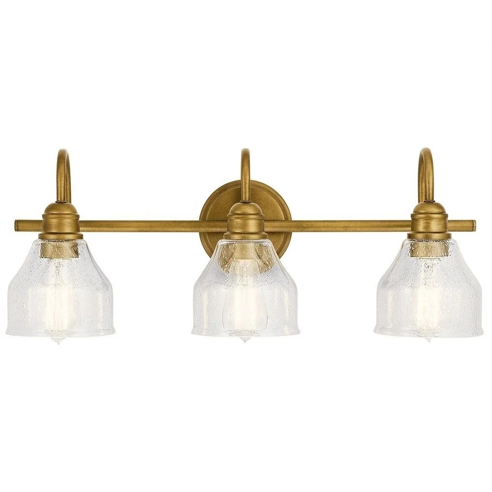 45973NBR Kichler Lighting Avery - 3 Light Bath Vanity Approved for Damp Locations - with Vintage Industrial inspirations - 9.25 inches tall by 24 - Image 5