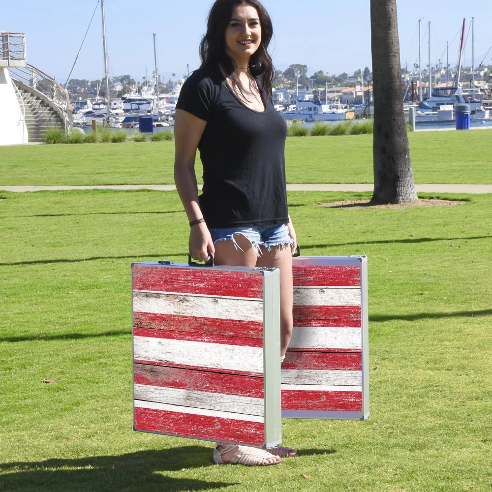 GoSports LED American Flag Cornhole Set, Regulation Size, Aluminum Frame - Image 6