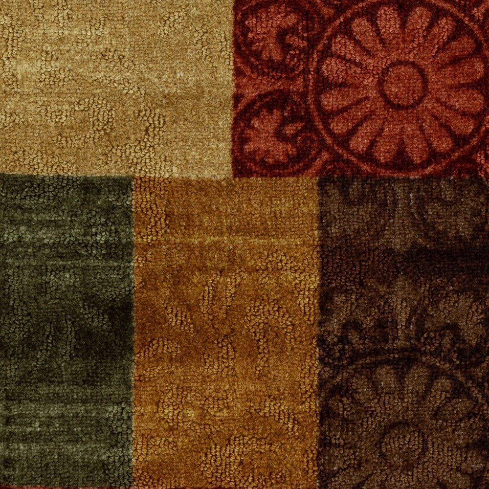 Mainstays Transitional Medallion Block Red Print Indoor Area Rug, 5" x 7" - Image 5