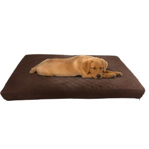 Waterproof Memory Foam Pet Bed- Indoor/Outdoor Dog Bed with Water Resistant Non Slip Bottom and Removeable Washable Cover,  36 x 27 by PETMAKER -Brown