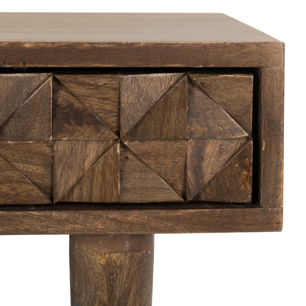 SAFAVIEH Zinnia Modern w/ Drawer Writing Desk, Walnut - Image 6