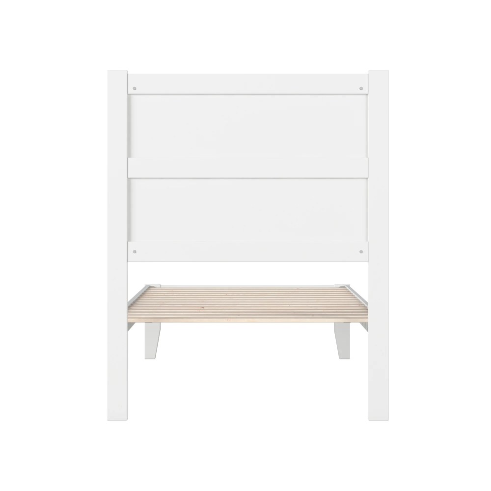 AFI NoHo 14" Twin XL Wood Platform Bed Frame with Modern Panel Headboard, White - Image 3