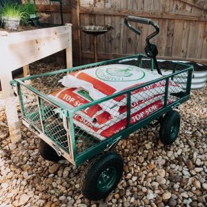 Backyard Expressions Garden Utility Cart, 38" X 20" Bed, Pneumatic Tires, 600 Lb Weight Capacity
