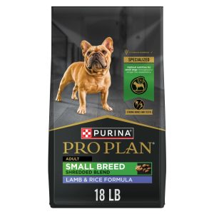 Purina Pro Plan Small Breed Dog Food Shredded Blend Lamb and Rice Formula With Guaranteed Live Probiotics