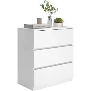 3 Drawer Dresser,23.6"W Closet Drawers,Wooden Nightstand for Bedroom,Dresser Chest of Drawers Side Table Storage Cabinet for Home Office Entryway Hallway