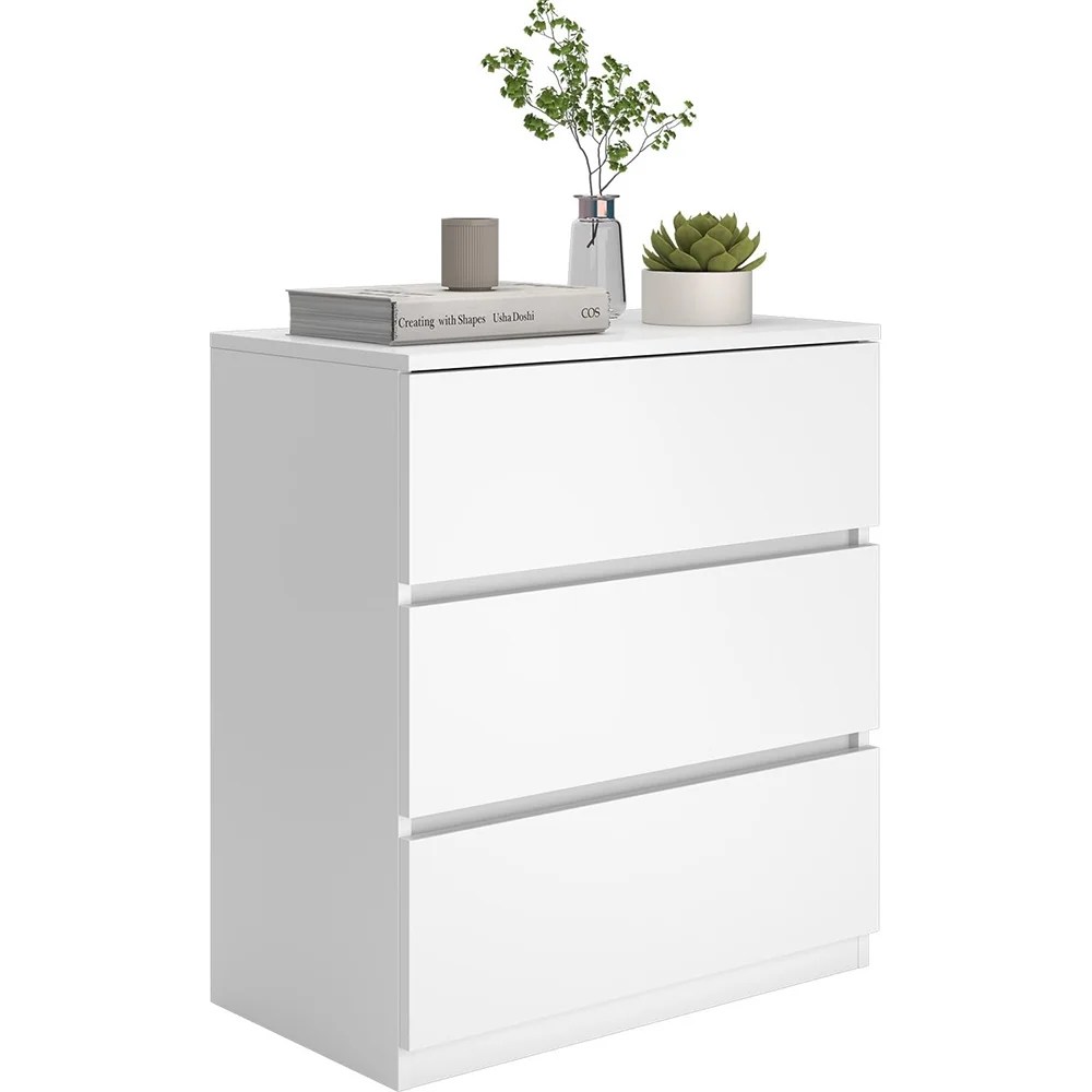 3 Drawer Dresser,23.6"W Closet Drawers,Wooden Nightstand for Bedroom,Dresser Chest of Drawers Side Table Storage Cabinet for Home Office Entryway Hallway