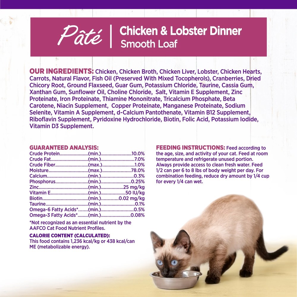 Wellness Complete Health Pate Adult Wet Cat Food, Natural, Protein-Rich, Grain Free, 12.5 Ounce, 12 Pack, (Chicken & Lobster) - Image 2