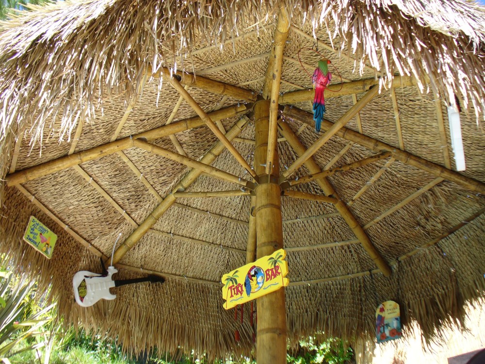 Backyard X-Scapes Mexican Palm Thatch Umbrella Cover, Natural, 9" - Image 2