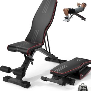 Weight Bench, Foldable Workout Bench Weights DprodoAdjustable Dumbbell 660lbs Bench Workout for Home Gym