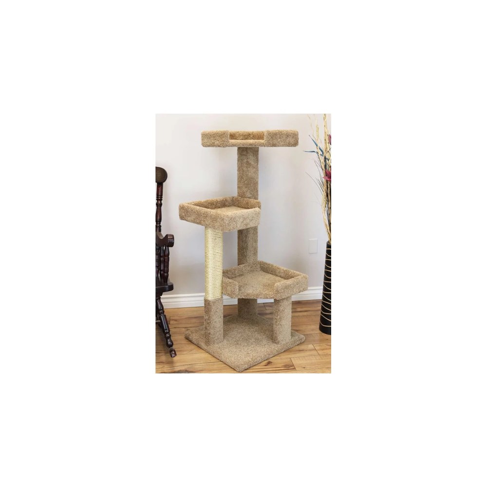 New Cat Condos 51" Solid Wood Large Cat Tree - Image 3