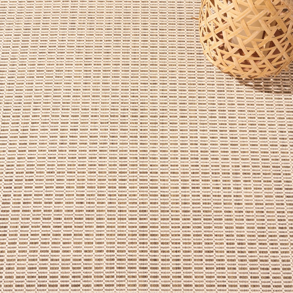 SAFAVIEH Courtyard Regent Oriental Indoor/Outdoor Area Rug, Natural/Brown, 5'3" x 7'7" - Image 9