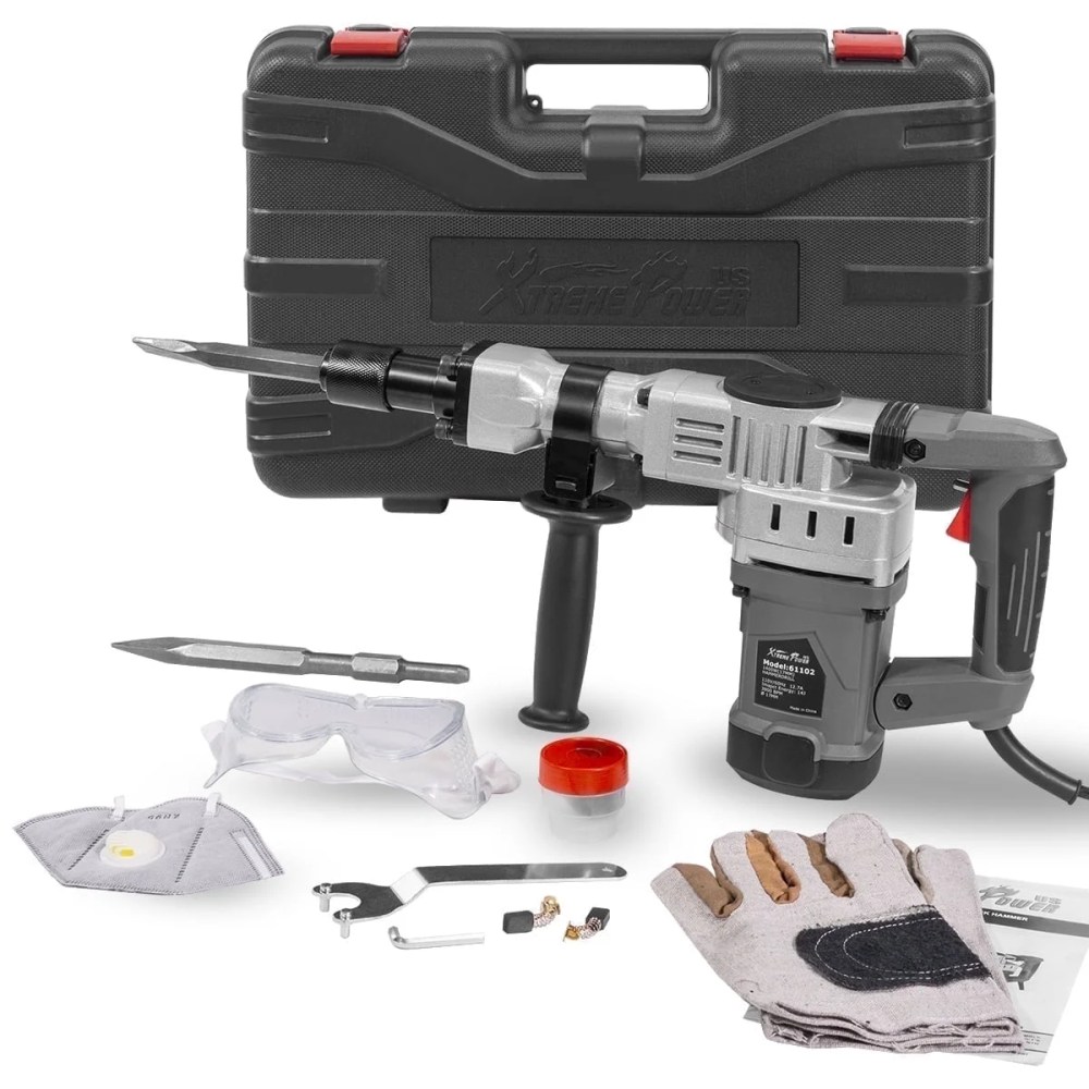 XtremepowerUS Demolition Jack Hammer Electric Powerhammer - 1400W,3800 BPM,5/8" Hex