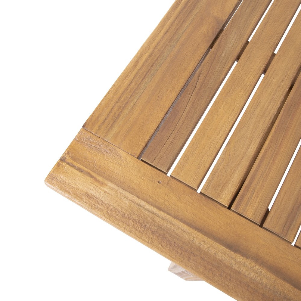 Noble House 63" Acacia Wood Expandable Design and Durable Outdoor Dining Table, Natural - Image 2