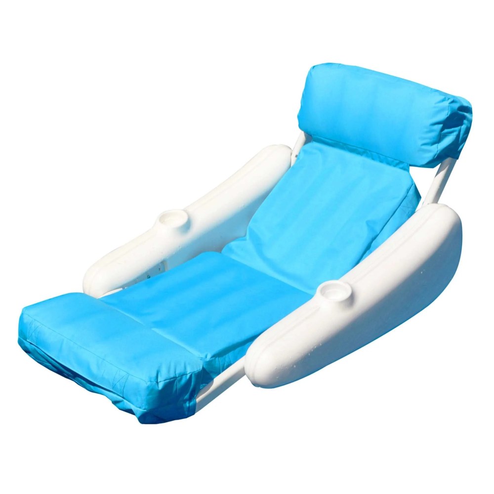 SWIMLINE ORIGINAL Sunchaser SunSoft Luxury Lounger Chair Pool Float Molded Frame & Pontoon Design Pool Floats Adult Pool Lounger Pool Accessories Pool Chairs and Lounges For In Pool