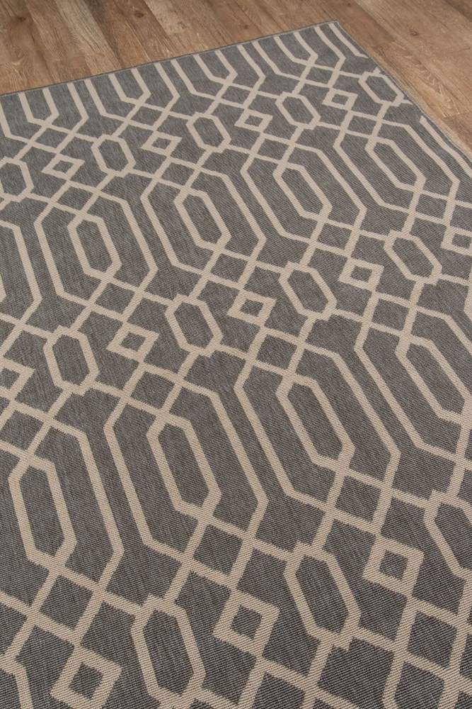 Momeni Rugs , Baja Collection Contemporary Indoor & Outdoor Area Rug, Easy to Clean, UV protected & Fade Resistant, 6'7" x 9'6", Grey - Image 4