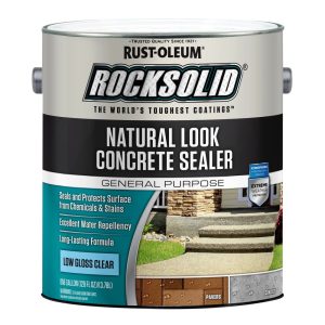 2 Pack,Clear,Rust-Oleum RockSolid Low Gloss Natural Look Concrete Sealer,1 Gal