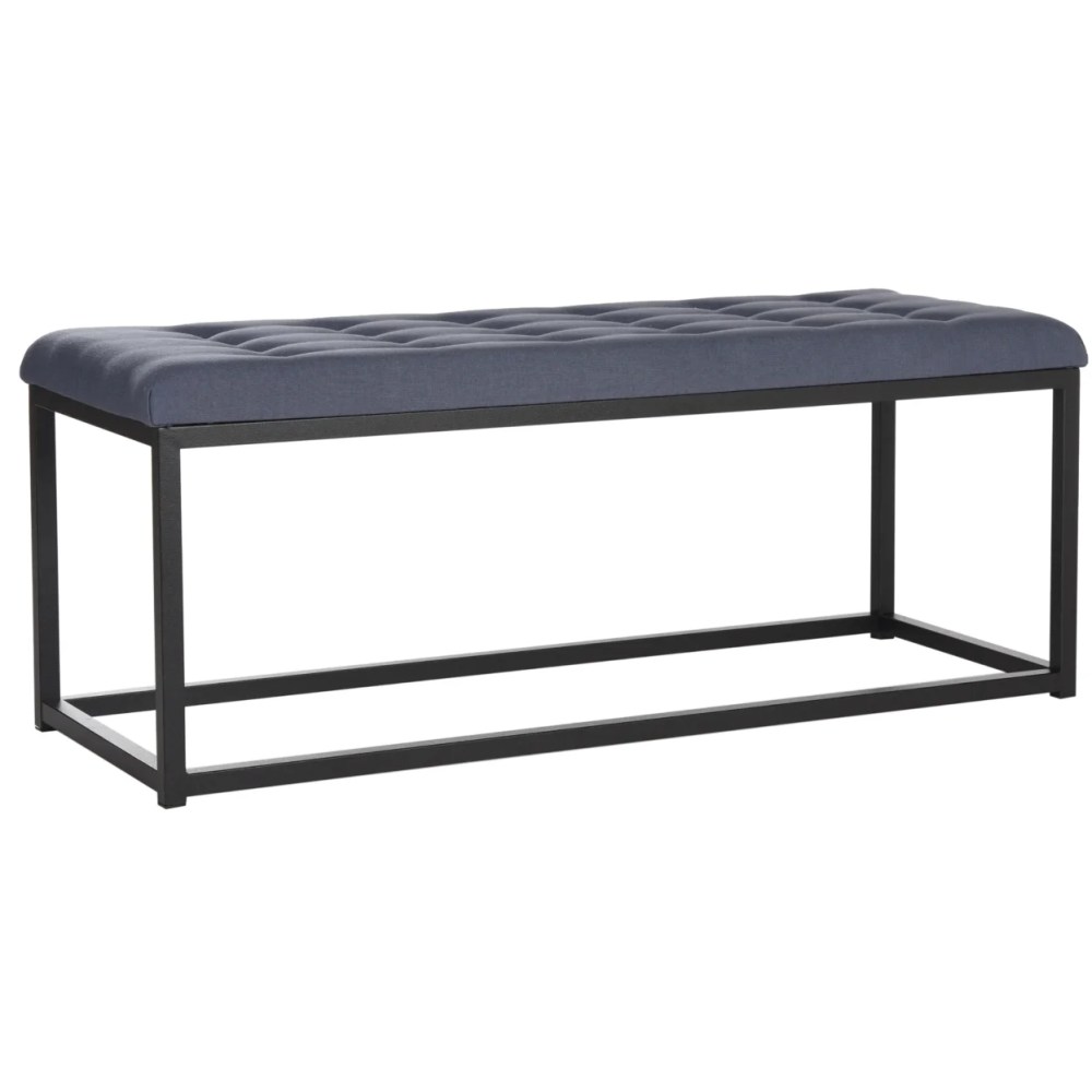 SAFAVIEH Reynolds Bench Navy / Black - Image 2