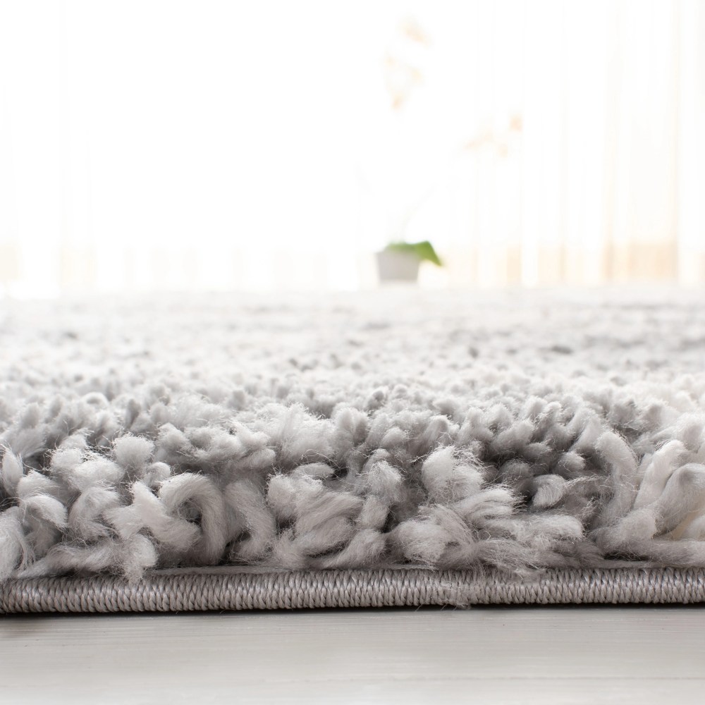 SAFAVIEH Fontana Hilda Geometric Shag Area Rug, Grey/Cream, 4" x 6" - Image 6