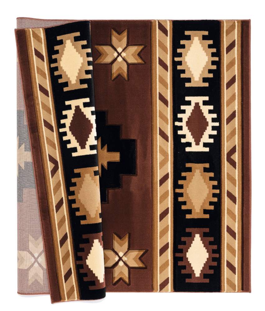 United Weavers Drachma Volos Southwestern Geometric Runner Rug, Brown, 2'7" x 7'4" - Image 2