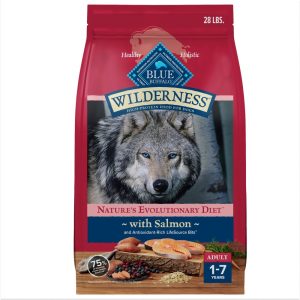 Blue Buffalo Wilderness Natural High-Protein Adult Dog Dry Food,  Salmon Recipe,  28-lb Bag