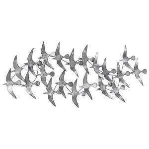Empire Art Direct Flock Hand Painted Abstract Etched Metal Wall Sculpture, 52.0" x 22.8" x 2.8", Ready to Hang