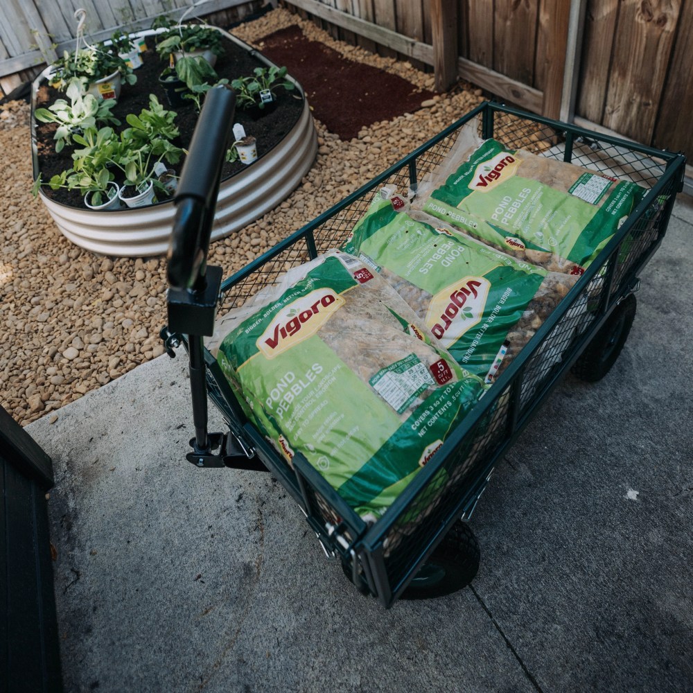 Backyard Expressions Garden Utility Cart, 38" X 20" Bed, Pneumatic Tires, 600 Lb Weight Capacity - Image 2
