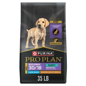 Purina Pro Plan Sport Development Large Breed 30/18 Chicken and Rice High Protein Dog Food Dry Puppy Formula,  35 lb Bag