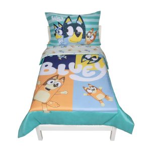 Bluey 5-Piece Toddler Bedding Set & Blanket, Blue, Unisex