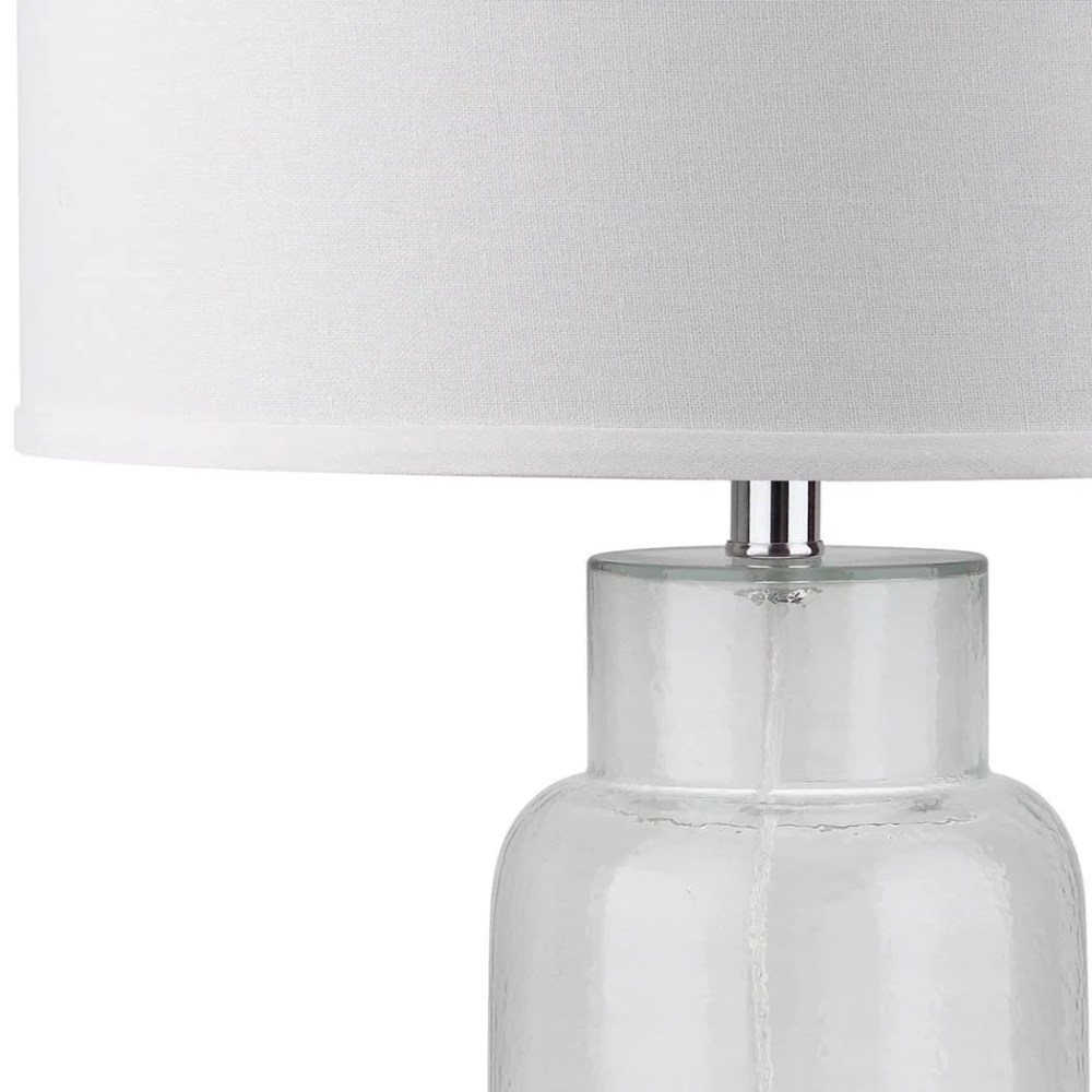 SAFAVIEH 29 in. H Sea Glass Bottle Table Lamp, Clear, Set of 2 - Image 5