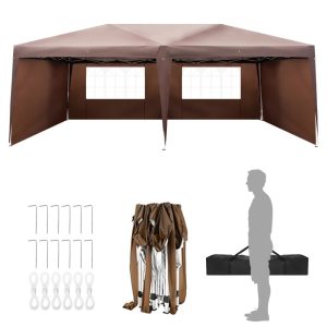 Ktaxon 10'x 20" Patio Ez Pop up Party Tent Wedding Canopy W/4 Side Walls