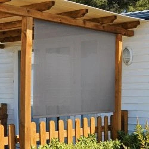 Keystone Fabrics Premium Motorized Outdoor Patio Sun Shade 4ft Wide (Cream) - Image 3