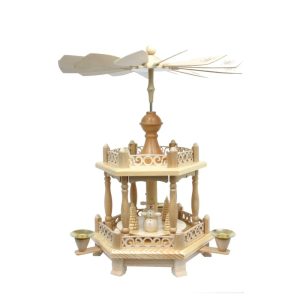 Alexander Taron 14.25" Richard Glaesser Snowmen Christmas Pyramid Candle Holder