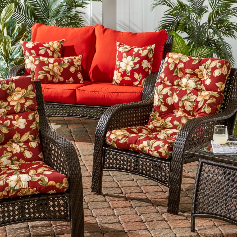 Sunbeam 44 x 22 in. Outdoor High Back Chair Cushion (2-Pack) by Greendale Home Fashions - Image 49