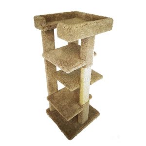 New Cat Condos 46-in Cat Tree & Condo Scratching Post Tower,  Beige