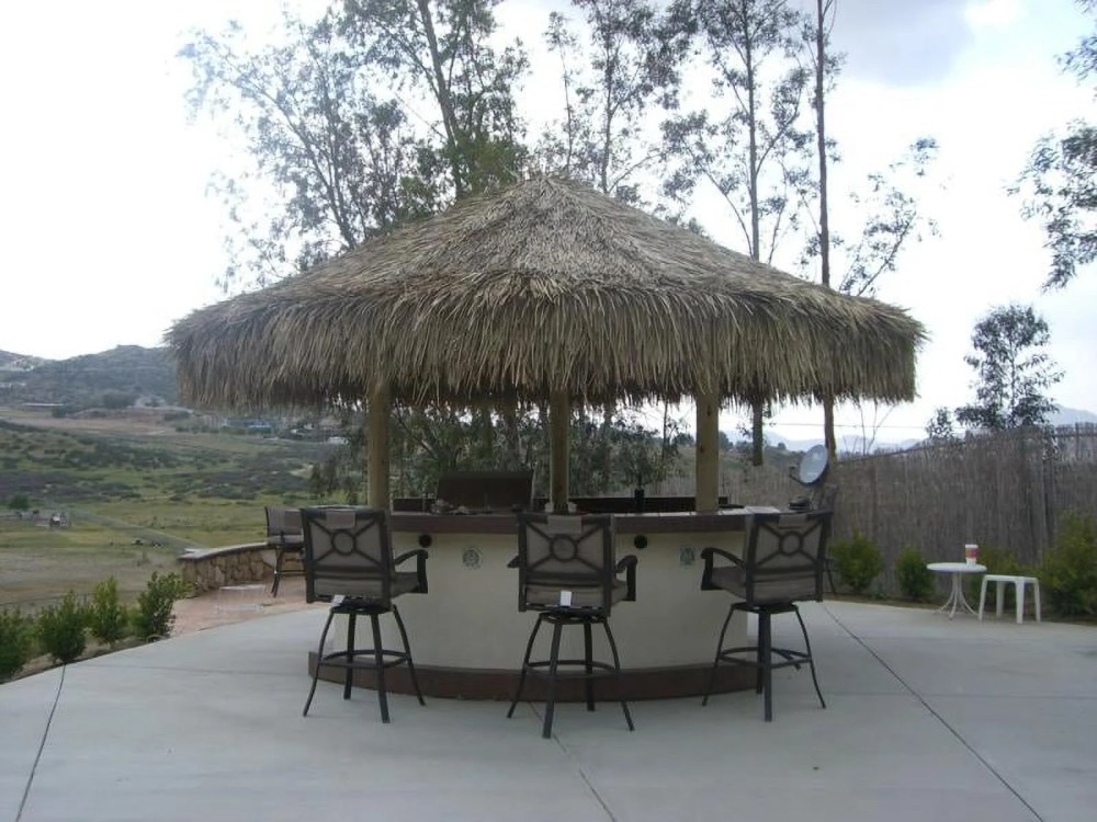 Backyard X-Scapes Mexican Palm Thatch Umbrella Cover, Natural, 9" - Image 4