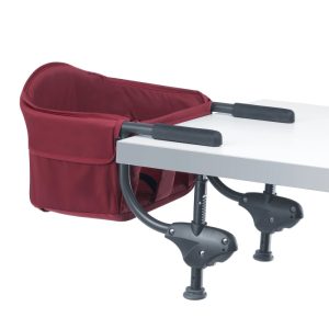 Chicco Caddy Portable Table Hook-On Chair High Chair for Babies and Toddlers, Compact Fold, Easy to Clean - Red (Red), New