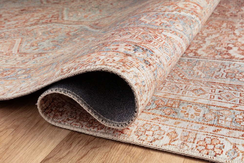 Chris Loves Julia x Loloi Jules Tangerine/Mist 5"-0" x 7"-6" Area Rug - Image 6