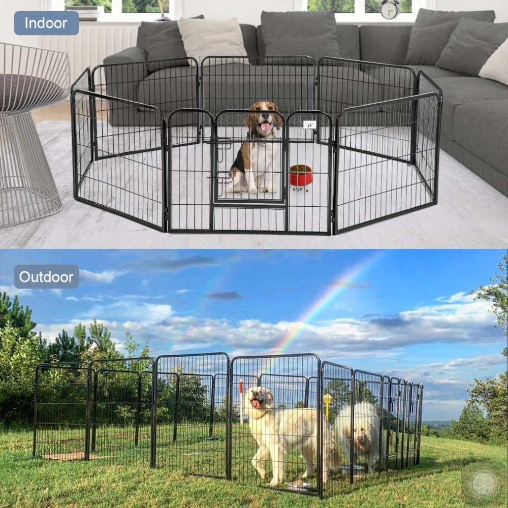 BestPet Dog Playpen 8/16/24/32 Panels Heavy Duty Dog Pen 40" Height x 32" Width Dog Exercise Pen Cat Fence with Doors for Large Dogs, Outdoor/Indoor, RV, Camping, Yard - Image 2